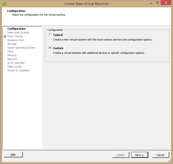 Create New Virtual Machine